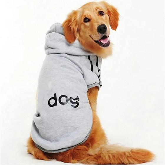 Imagem de Roupa Pet Casaco Moletom com Capuz Cães Cachorro Inverno 