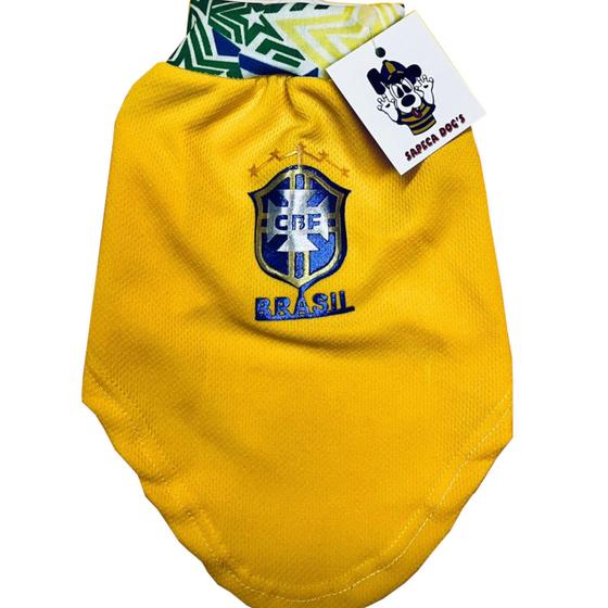 Imagem de Roupa Pet Seleção Brasileira Dry Fit Macho e Unissex N04