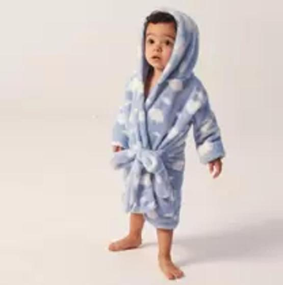 Imagem de Roupão de banho bebê infantil microfibra com capuz de bichinho 06 á 36 meses