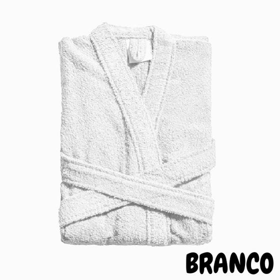 Imagem de Roupão De Banho Feminino Masculino Atoalhado Felpudo Algodão