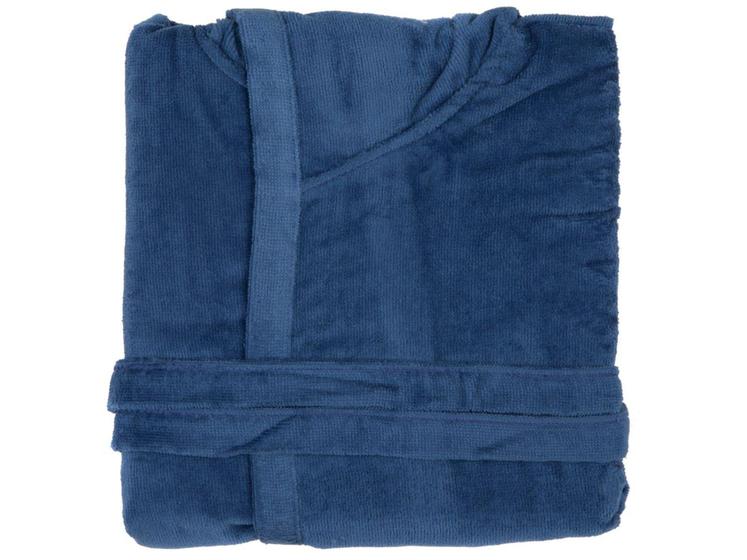 Imagem de Roupão Infantil Döhler Felpa Velour com Capuz - Azul - Azul