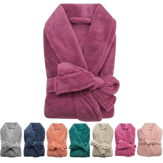 Menor preço em Roupão Microfibra Adulto Extra Macio Unissex Várias Cores 