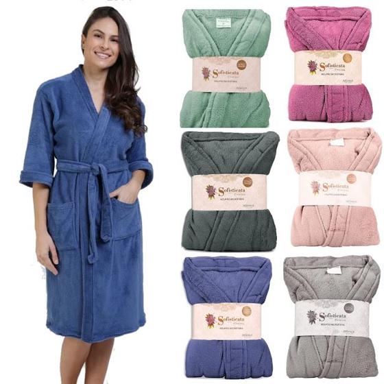 Roupão Microfibra Plush Inverno Frio Toque Macio Unissex Menor preço em Roupão Microfibra Plush Inverno Frio Toque Macio Unissex