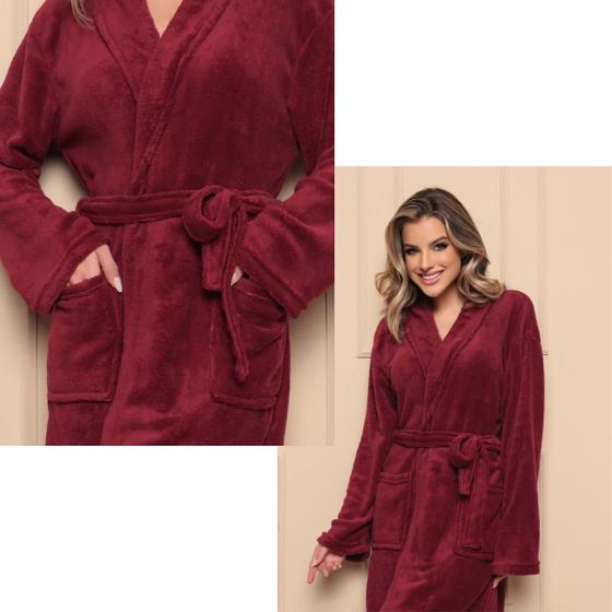 Roupão Robe Plush Fleece Microfibra Unissex Feminino Masculino Casal Luxo Confortável Manga Longa Menor preço em Roupão Robe Plush Fleece Microfibra Unissex Feminino Masculino Casal Luxo Confortável Manga Longa