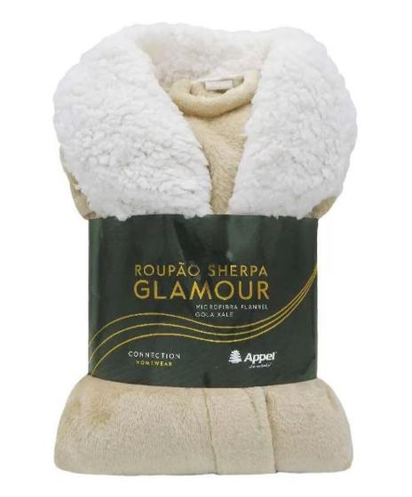 Imagem de Roupão Sherpa Glamour Bege Duna - Appel - Tamanho G