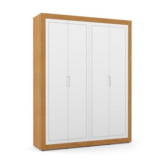 Roupeiro 04 Ptas Tutto New Matic Freijó/Branco Soft 70794 Quarto Bebe Menor preço em Roupeiro 04 Ptas Tutto New Matic Freijó/Branco Soft 70794 Quarto Bebe