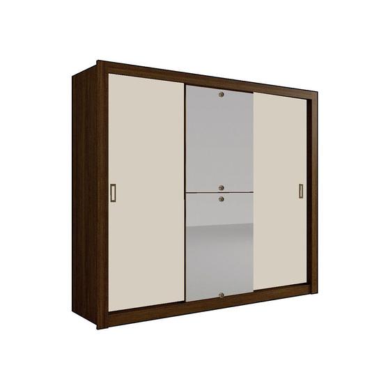 Imagem de Roupeiro 3 Portas New Amapa Com 2 Espelhos