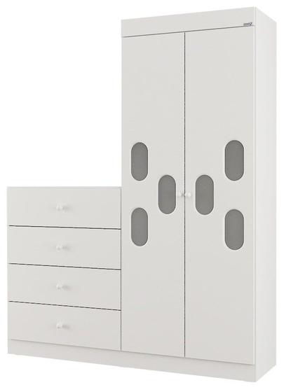 Roupeiro Cômoda Infantil Meu Bebê Branco wengue Canaã Menor preço em Roupeiro Cômoda Infantil Meu Bebê Branco wengue Canaã
