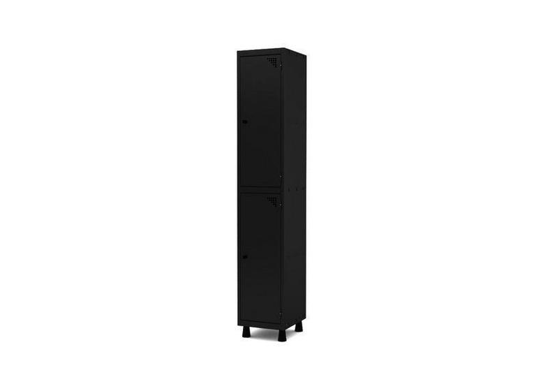 Roupeiro de Aco 1 Vao 2 Portas com Pitao Pandin Preto 1.90 M Menor preço em Roupeiro de Aco 1 Vao 2 Portas com Pitao Pandin Preto 1.90 M