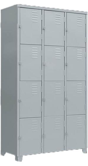 Imagem de Roupeiro de Aço 12 Portas Cinza 1,96 X 0,93 X 0,36 - ULTRA Móveis