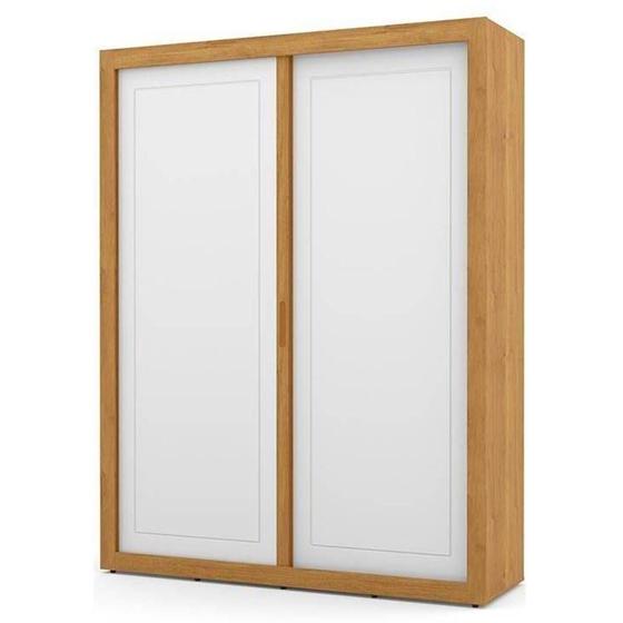 Roupeiro Tutto New com 2 Portas Correr e 4 Gavetas Freijo Branco Soft 186 cm - 65323 Menor preço em Roupeiro Tutto New com 2 Portas Correr e 4 Gavetas Freijo Branco Soft 186 cm - 65323