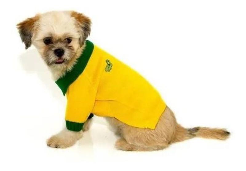 Imagem de Roupinha do Brasil Para Cachorro Gato Camisa Pólo