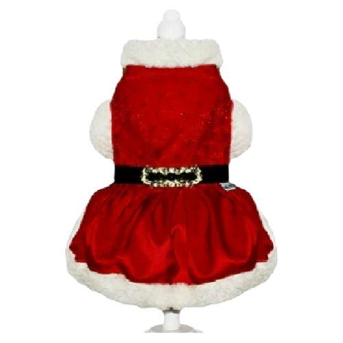 Imagem de Roupinha pet vestido natal brilho para cães tamanho g