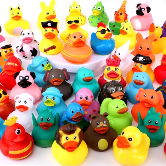 Imagem de Rubber Ducks Prudiut Sorted, 60 unidades para brinquedos de banho e festas