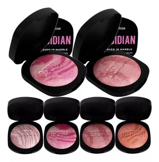 Imagem de Ruby Rose Obsidian Blush Carved Maquiagem Pó Kit 4 Unidades