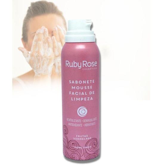 Imagem de Ruby Rose Sabonete Mousse Facial De Limpeza Frutas Vermelhas