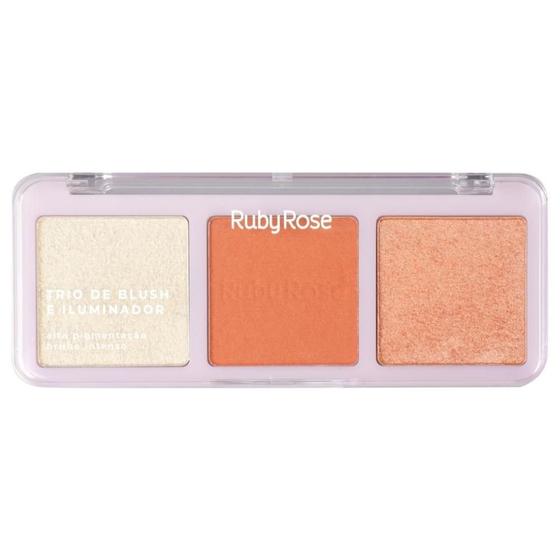 Imagem de Ruby Rose Trio Blush Iluminador Hb583