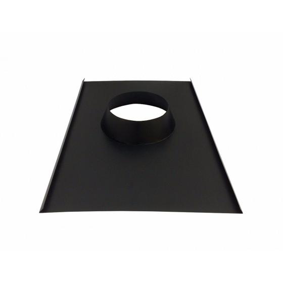 Imagem de Rufo colarinho de telhado preto para chaminé de 100 mm de diâmetro