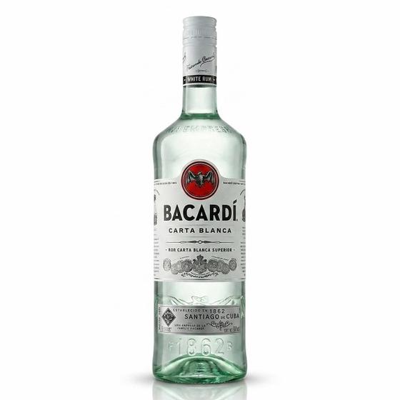 Rum Bacardí Carta Blanca Branco 980ml para Drinks e Coquetéis