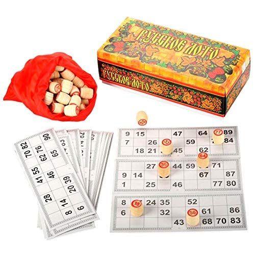 Imagem de Russian Lotto Game Bingo Game Set - Conjunto de Bingo de Viagem - Jogos De Tabuleiro para Adultos - Jogo Italiano Tombola