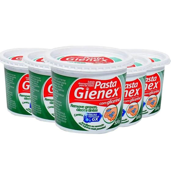 Imagem de Sabão Desengraxante com Glicerina 500g Gienex 5 unidades