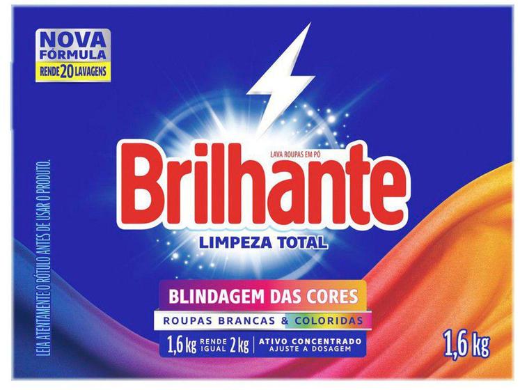 Imagem de Sabão em Pó Brilhante Limpeza Total Blindagem das  - Cores Original 1,6kg