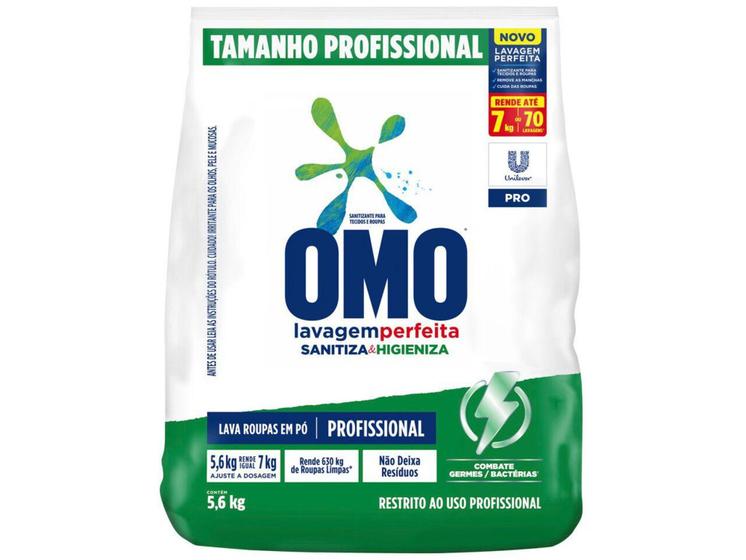 Imagem de Sabão em Pó Concentrado Omo Lavagem Perfeita - Sanitiza e Higieniza Profissional 5,6kg