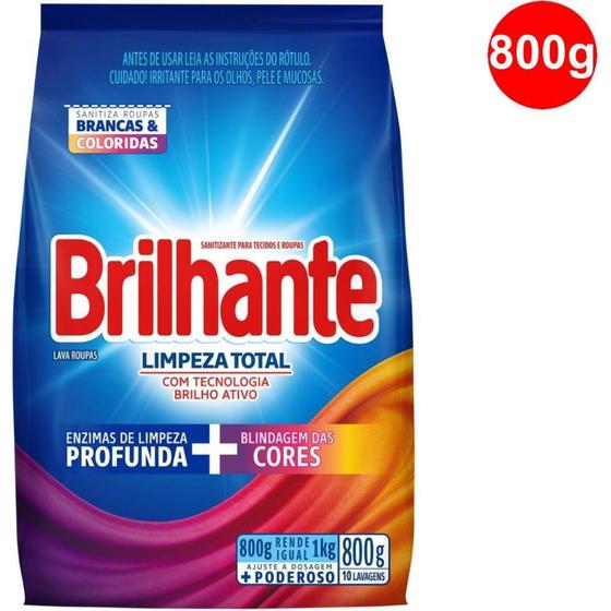 Sabão em Pó (Lava Roupas) Brilhante Sanitizante Limpeza Total 800g - UNILEVER é boa?