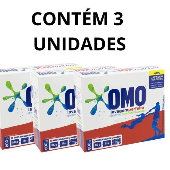 Imagem de Sabao Em Po Omo Multiação 800g KIT C/3UN