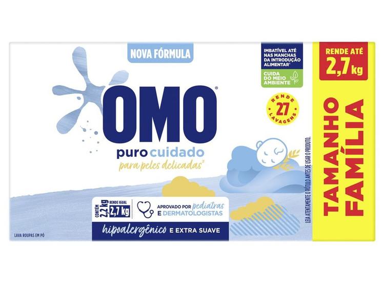 Sabão em Pó Omo Puro Cuidado 2,2Kg Imagem de Sabão em Pó Omo Puro Cuidado 2,2Kg