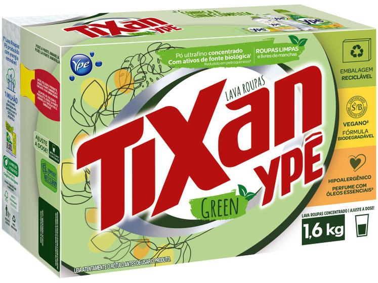 Sabão em Pó Tixan Ypê Green Óleos Essenciais Menor preço em Sabão em Pó Tixan Ypê Green Óleos Essenciais