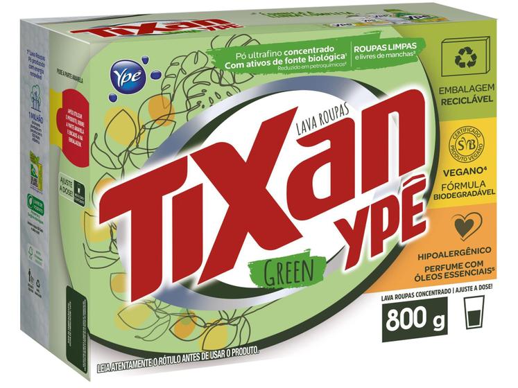 Imagem de Sabão em Pó Tixan Ypê Green Óleos Essenciais - 800g