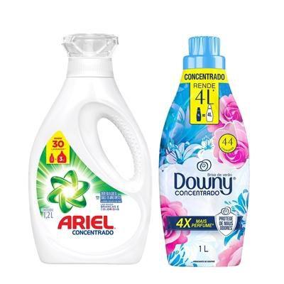 Imagem de Sabão Liquído Ariel 1,2L + Amaciante Downy Brisa de verão 1L