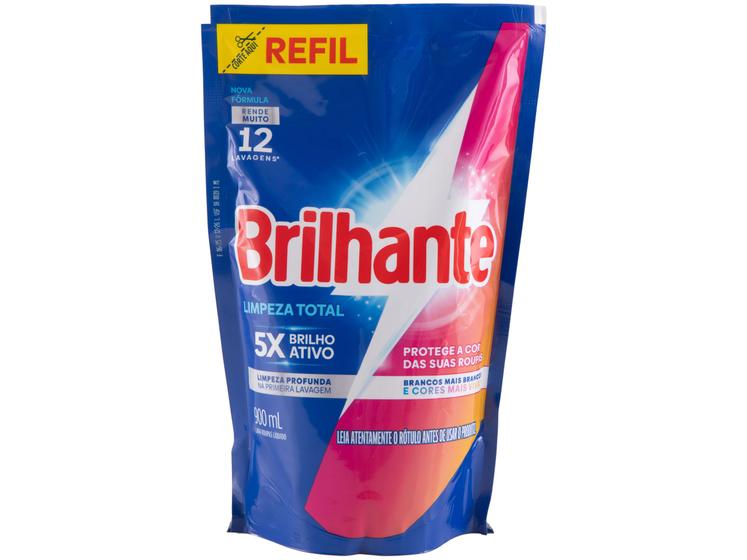 Sabão Líquido Brilhante Limpeza Total 900ml Imagem de Sabão Líquido Brilhante Limpeza Total 900ml