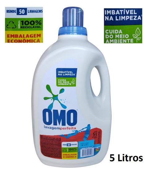 Imagem de Sabão Liquido Omo Lavagem Perfeita 5 Litros Roupa S/ Manchas