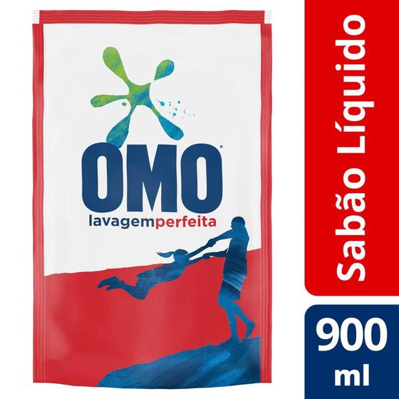 Imagem de Sabão Líquido Omo Lavagem Perfeita 900ml Refil Econômico