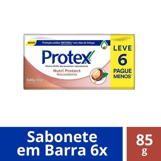 Imagem de Sabonete Antibacteriano em Barra Protex Nutri Protect Macadâmia 85g Promo Leve 6 Pague 5