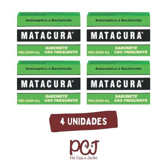 Imagem de Sabonete Antisseptico 90g Matacura - Kit 4 Unidades