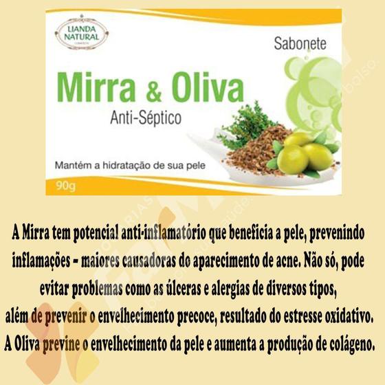 Imagem de Sabonete Antisséptico Natural Lianda Mirra e Oliva 90g