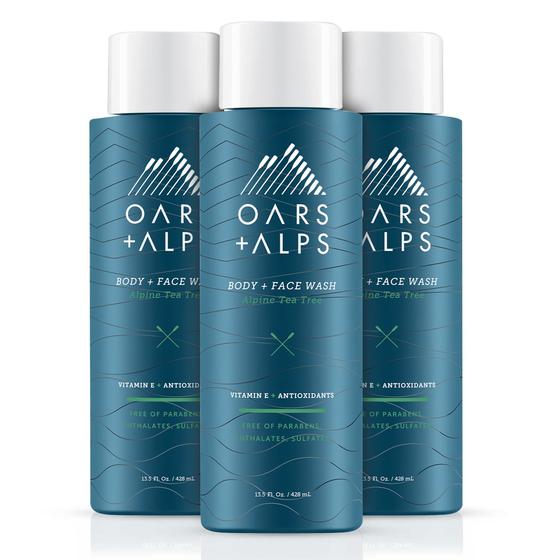 Imagem de Sabonete Corporal e Facial Oars + Alps Hidratante Masculino - Pacote com 3 Unidades (400ml)