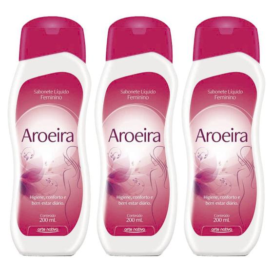 Imagem de sabonete das mulheres aroeira líquido com fragrância suave deixa pele macia suave perfumada 3x200ml
