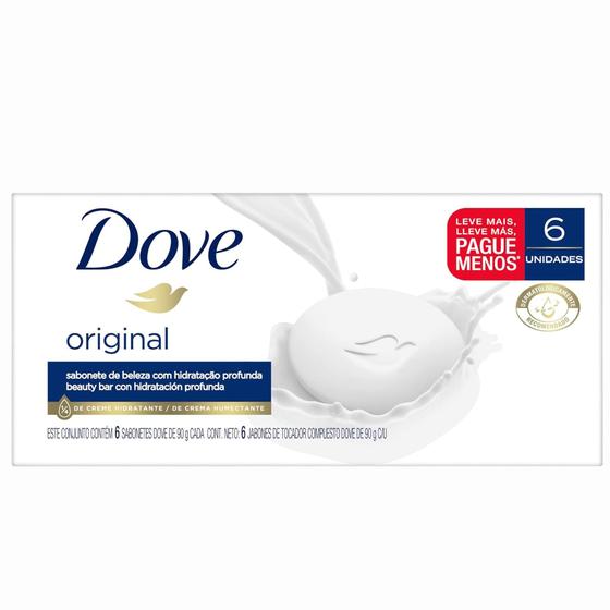 Imagem de Sabonete Dove Original 90g - Pacote com 6 sabonetes