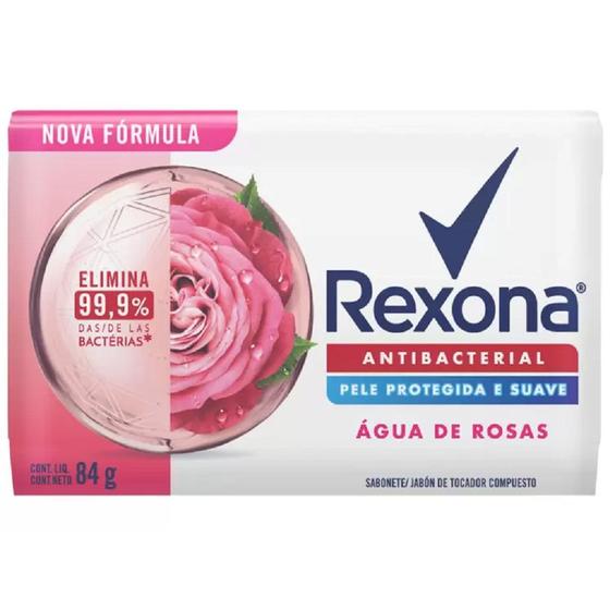 Sabonete em Barra Antibacteriano Água de Rosas 84g 1 UN Rexona Menor preço em Sabonete em Barra Antibacteriano Água de Rosas 84g 1 UN Rexona