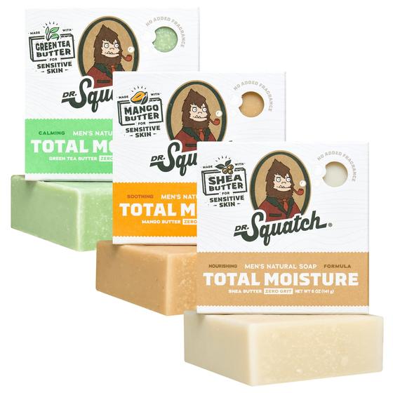 Imagem de Sabonete em Barra Dr. Squatch Total Moisture Sem Perfume - Pacote com 3 Unidades - Para Homens
