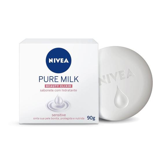 Imagem de Sabonete em Barra Hidratante Nivea Pure Milk Sensitive 90g