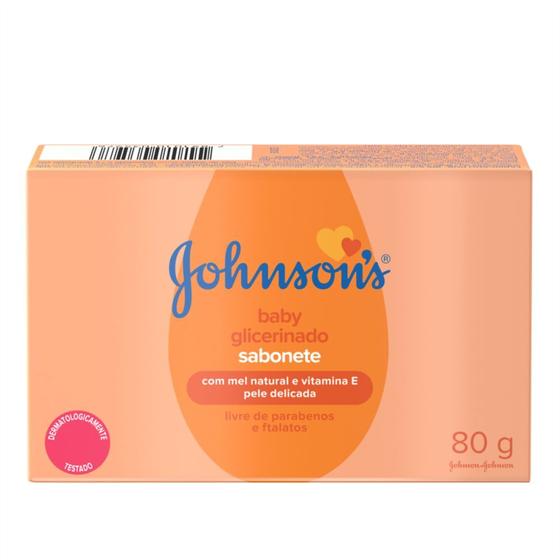 Sabonete em Barra Johnson & Johnson Johnson's Baby Glicerinado Hidratante Bebê 80g