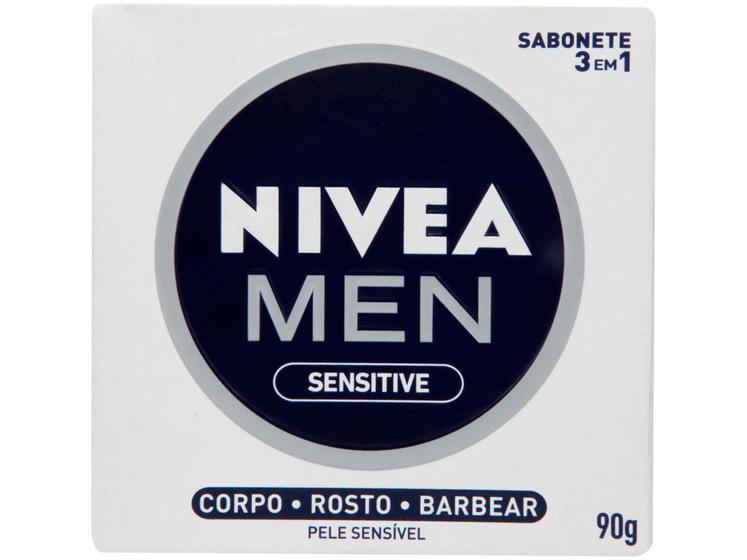 Sabonete em Barra Nivea Men Sensitive 3 em 1 - 90g Menor preço em Sabonete em Barra Nivea Men Sensitive 3 em 1 - 90g