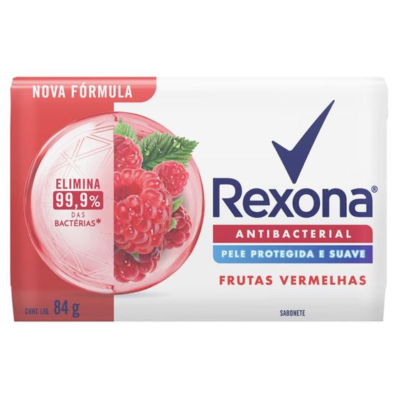 Imagem de Sabonete em Barra Rexona Antibacterial Frutas Vermelhas 84g