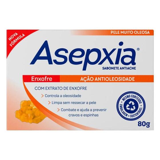 Imagem de Sabonete Enxofre Antioleosidade Asepxia  80g