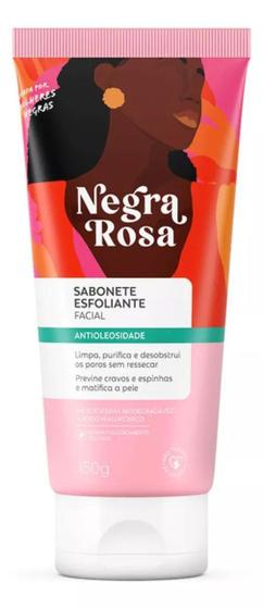 Imagem de Sabonete Esfoliante Facial Antioleosidade Negra Rosa 150G